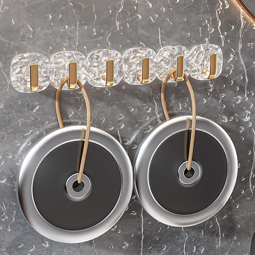 Bathroom Wall Hook Home Storage Hooks Glacier Pattern Kitchen Hook Hanging Without Marks Hole Free Door Back Hook Adhesive Hook