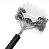 Grill Grate Barbecue Brush and Scraper Handle Barbecue Cleaning Brush with Stainless Steel Bristles Barbecue Grate Cleaner
