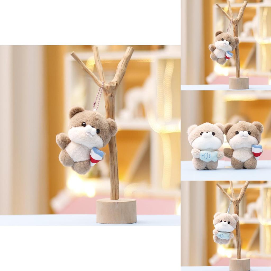 Adorable Mini Plush Otter And Beaver Stuffed Toy Keychain With Ultra Soft Pp Cotton Filling