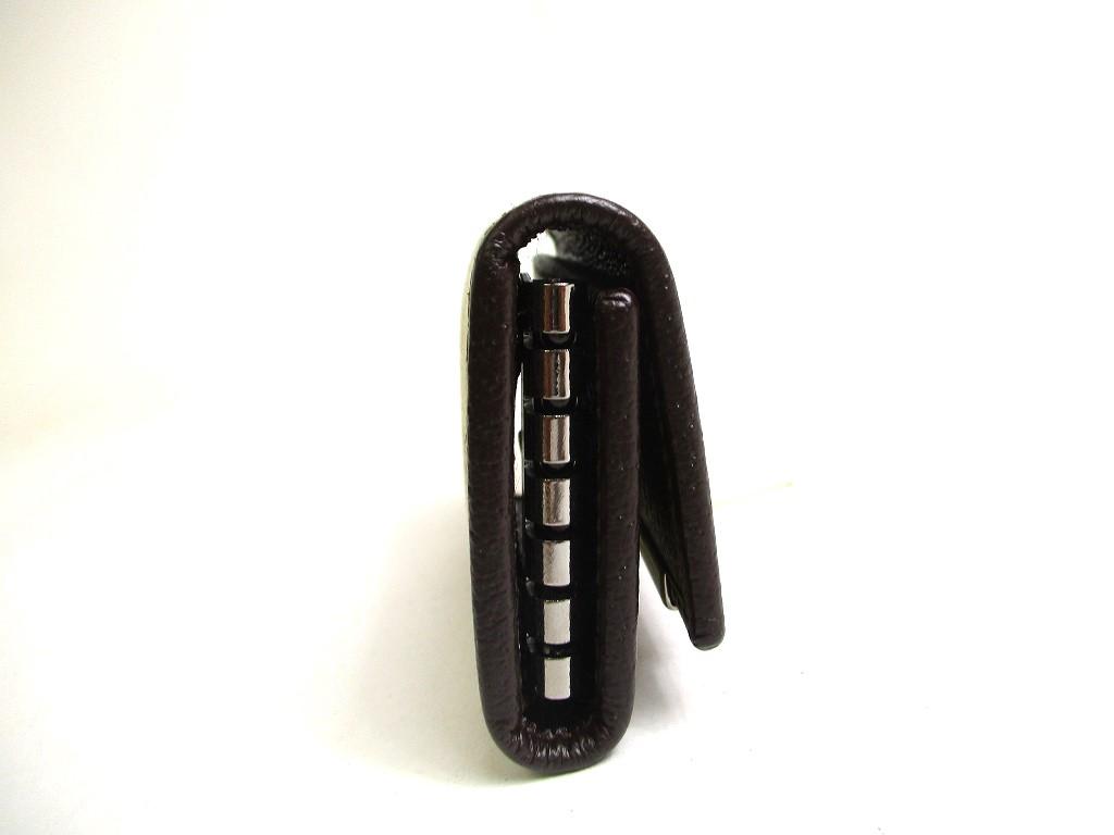 Authentic GUCCI GG Beige Canvas Brown Leather 6 Pics Key Chain #a511  Refurbished