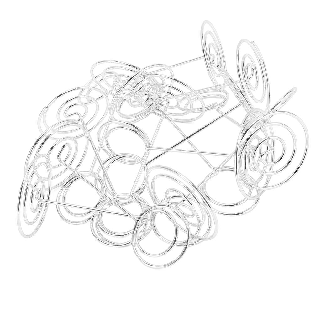 24PCS Table Number Holder 85mm Height Stainless Steel Multifunctional Wire Picture Holder