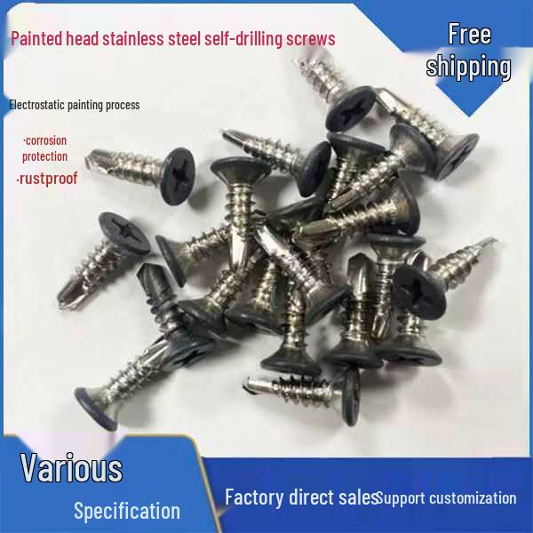 

HwaSi Gray Coffee SUS410 Stainless Steel Self-Drilling Screws, Round & Countersunk Head Round Head 4.2*16 Coffee [1 kg]