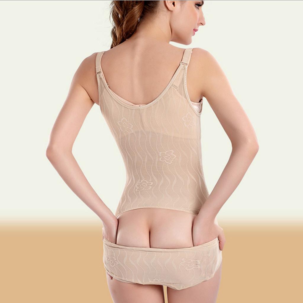 Women Underbust Printing Adjust Body Beauty Corset Cincher Conjoined Shapewear