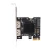 PCIE to Power ESATA Expansion Card 2 Port 6.0Gbps Support Hot Swap Plug and Play PCI Express SATA Card for Desktop