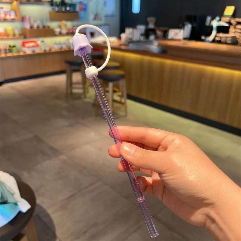 1Pc Silicone Straw Plug For Water Glass Bottle Flower Shape Drinking Dust Cap Straw Tips Cover Cup Accessories For 6-8Mm Straws