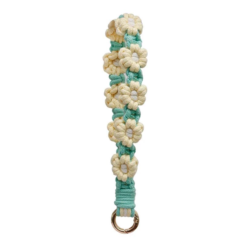Handy-Lanyard, Blumen-Handykette, Handgewebt, Hochwertiges Kamera-Lanyard, Ins-Anhänger, Gänseblümchen-Handy-Lanyard für Damen