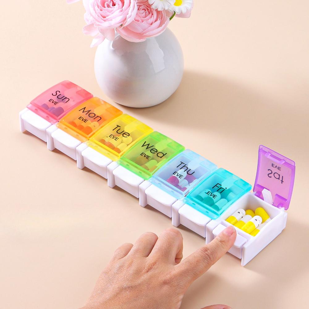 New Large Weekly 3 Times A Day 21 Grids Pill Organizer Cases Box Medicine Storage Container for Vitamins Fish Oil Supplements