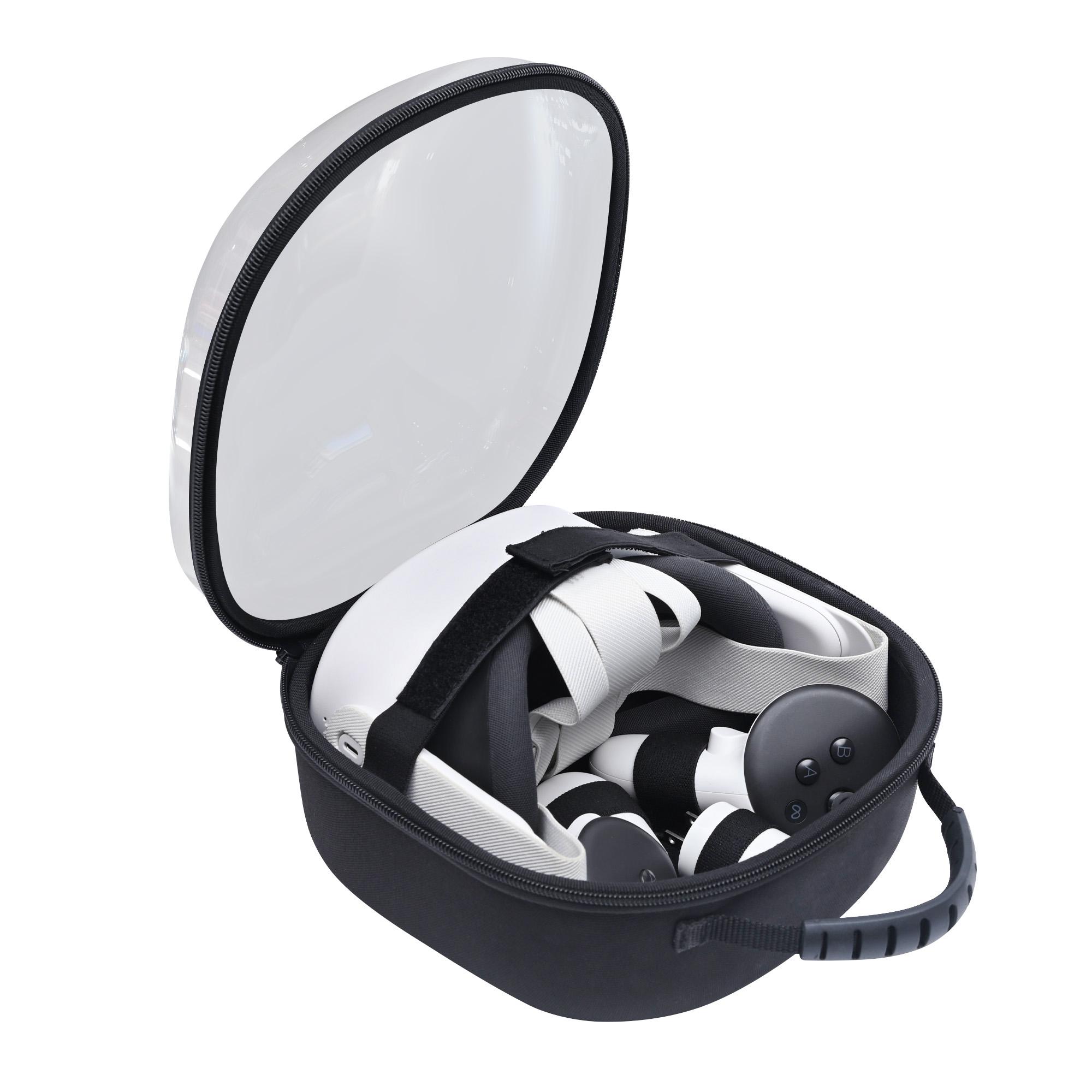 

Жесткий чехол для переноски, совместимый с гарнитурой Oculus Meta Quest 3S/Quest 3/Quest 2 VR и сенсорным контроллером. Чехол для аксессуаров