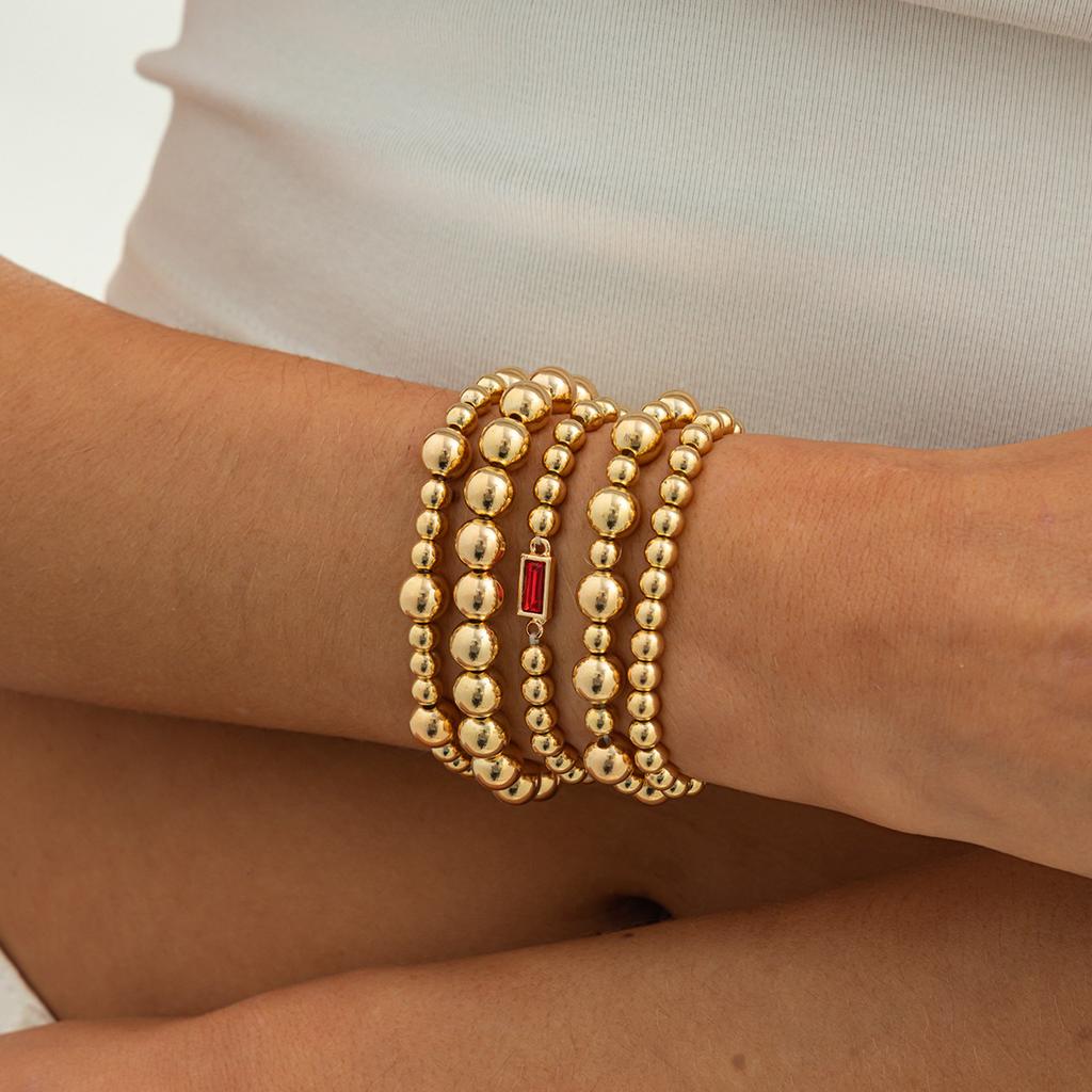 Fashionable and Elegant Rhinestone Metal Bracelet Set, Suitable for Women's Charm Retro Minimalist Twisted Chain Bracelet Jewelry