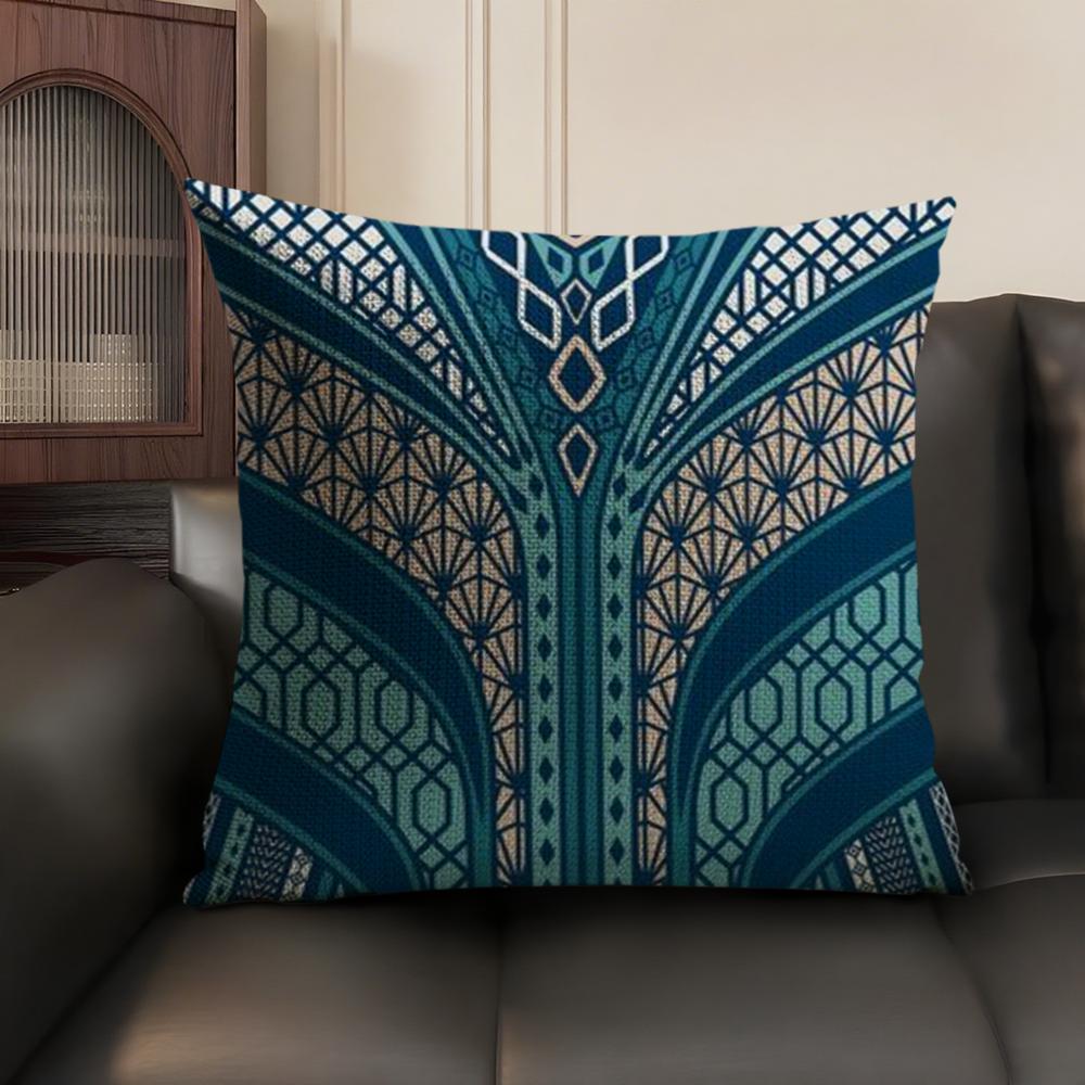 Autumu Maori Tribe Samoa Polynesia Cushion Cover Natural Linen Organic Fabric DoubleSided Printing Sofa Home Decor Breathable 30x30cm