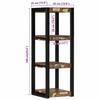 VidaXL Étagère murale multicolore 35x35x100cm bois massif récupération, étagère flottante, étagère de buanderie, étagère 4015936