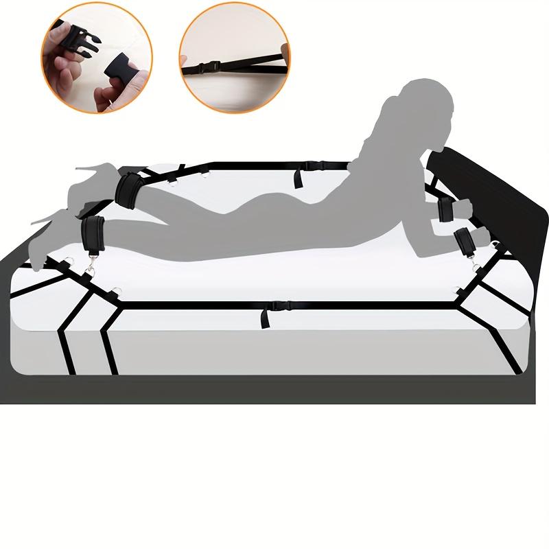 1 Set Sex Bondage BDSM Kit For Couple SM Game With Handcuffs, Premium Material Bed Straps Restraints Adjustable Length