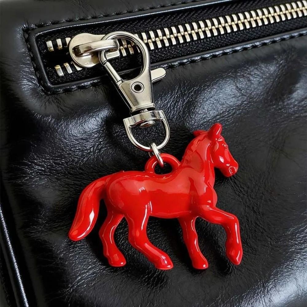 Cartoon Animal Key Ring Mini Zodiac Horse Keychain Jewelry Car Key Chain Backpack Decoration