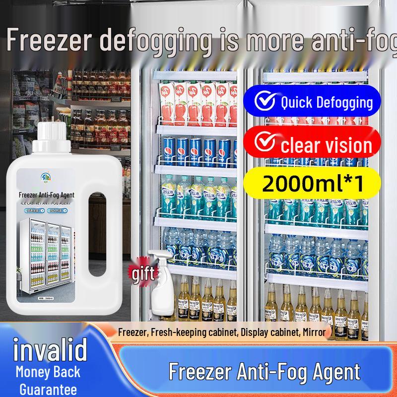 Long-Lasting No-Wipe Freezer & Refrigerator Defogger for Display Case Glass