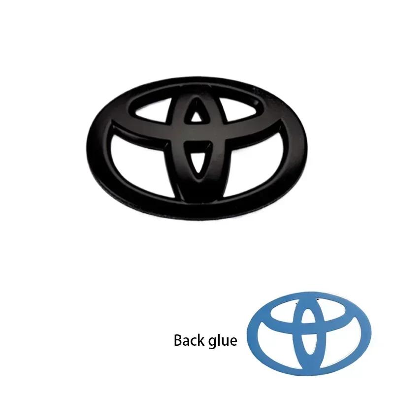 1PC 3D ABS Car front grille trunk Logo Emblem For Toyota RAV4 Camry Corolla Levin Yaris Reiz Vios Highlander CHR Prius accessory
