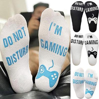 Nie przeszkadzać, jestem Gaming Nowość Śmieszne skarpetki do kostek Unisex List Śmieszne skarpetki do połowy łydki