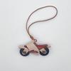 Motorcycle Bag Pendant Faux Leather Mini Motorcycle Backpack Charm Handmade Decorative Keychain Charm Gift