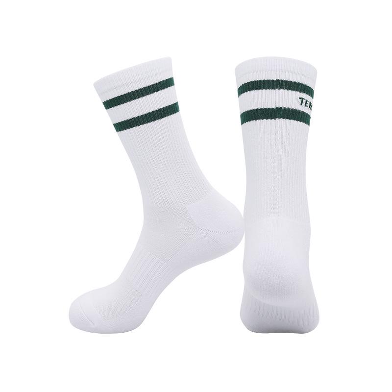 Unisex Summer Tennis Socks: Sweat-Absorbing, Non-Slip Cotton Mid-Calf Sports Socks for Men & Women.