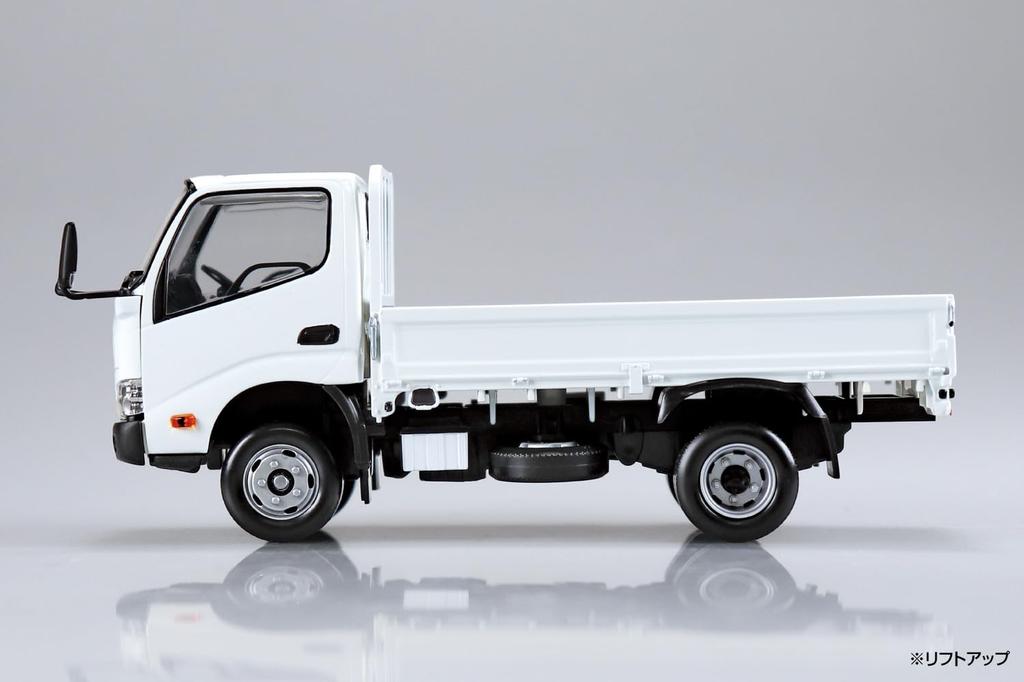 Aoshima Bunka Kyozai Rakupura Snap Kit Hino Dutro Flatbed Scale Plastic Model Kit Co., Ltd. (AOSHIMA) No. 23-WE (White) 1/32 Pre-colored