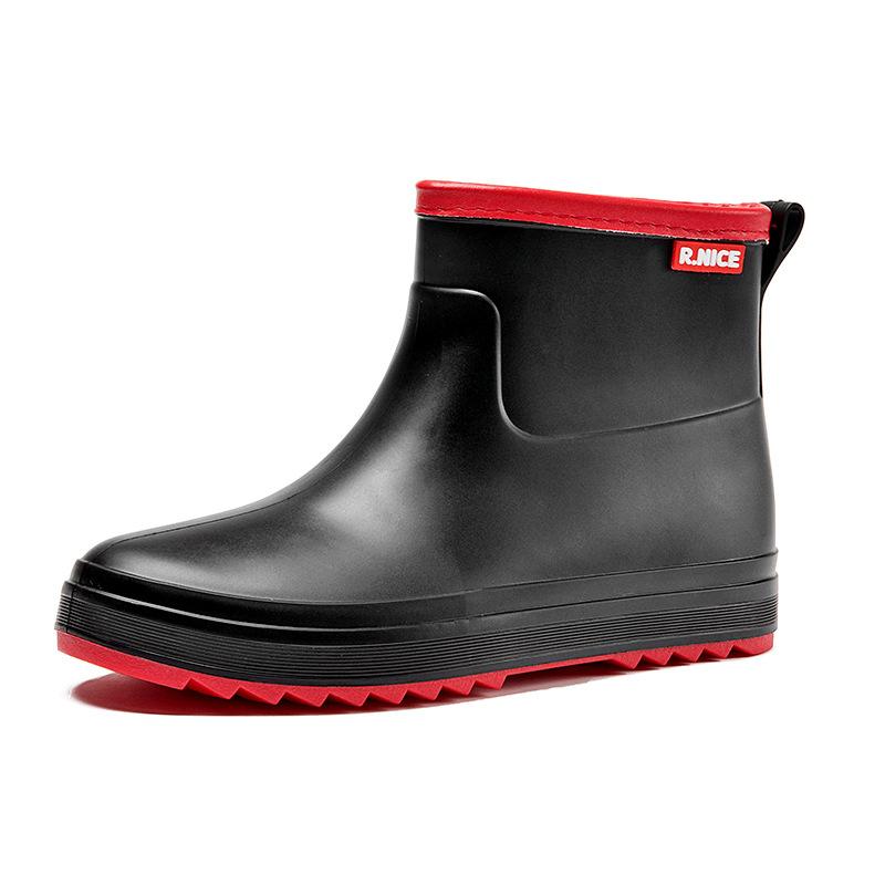 

Новая водонепроницаемая обувь мужская и женская дождевая обувь нескользящая короткая труба верхняя одежда студенческая корейская версия модные резиновые сапоги износостойкие 45