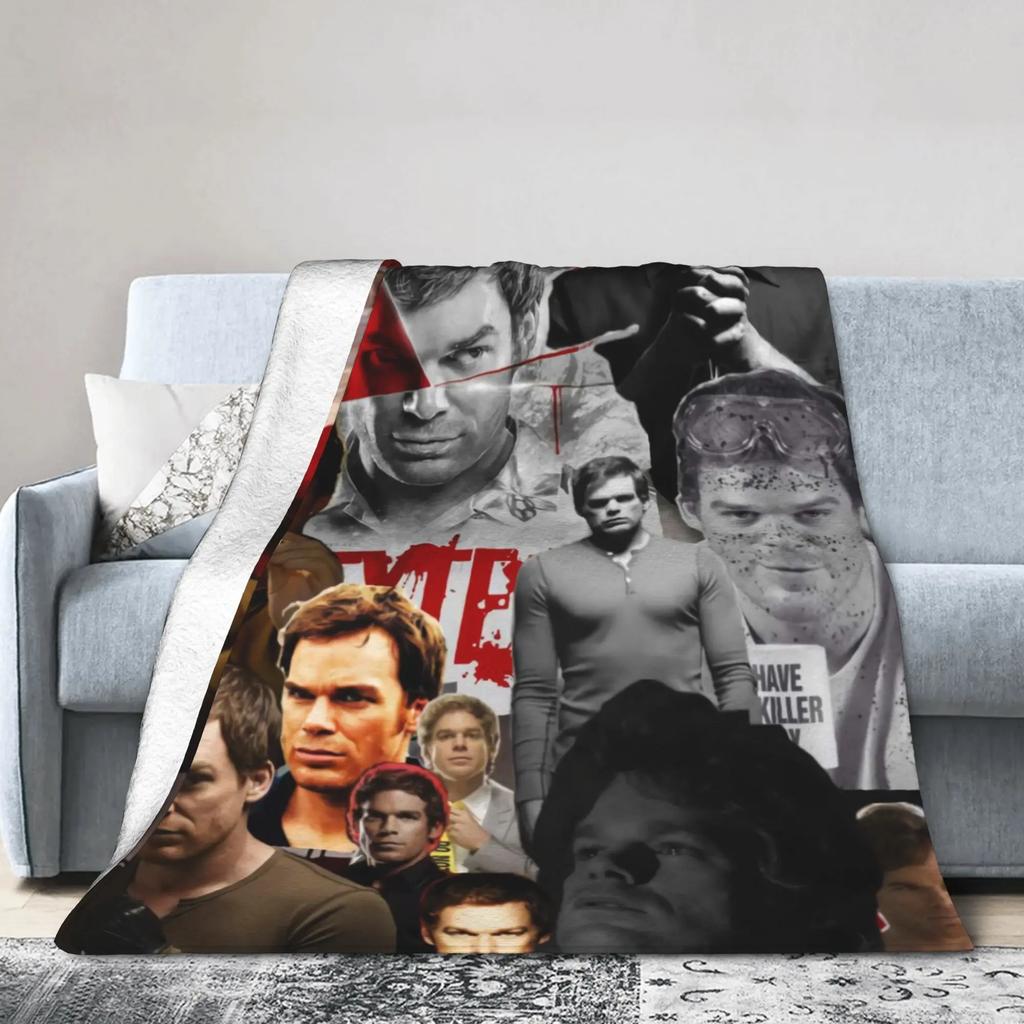 Dexter Morgan Soft Plush Throw Blanket for Kids Cozy Flannel Bedspread Bedroom Bed Cover