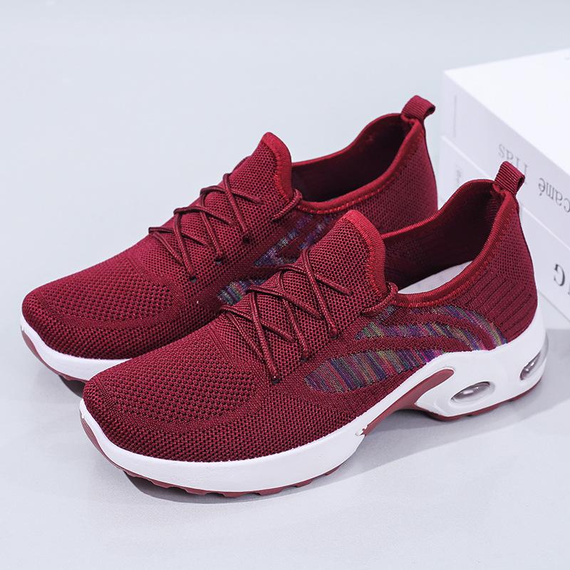 Sneakers women's summer new fly-woven mesh breathable casual running shoes mother shoes comfortable and versatile women's shoes
