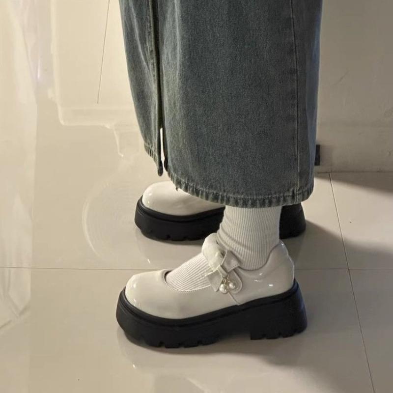 Scarpe Donna Suola Spessa Stile Francese2026Nuove Autunnali Scarpe Mary Jane Donna Semplici Versatili Donna Casual Scarpa in Pelle Zapatos De Mujer