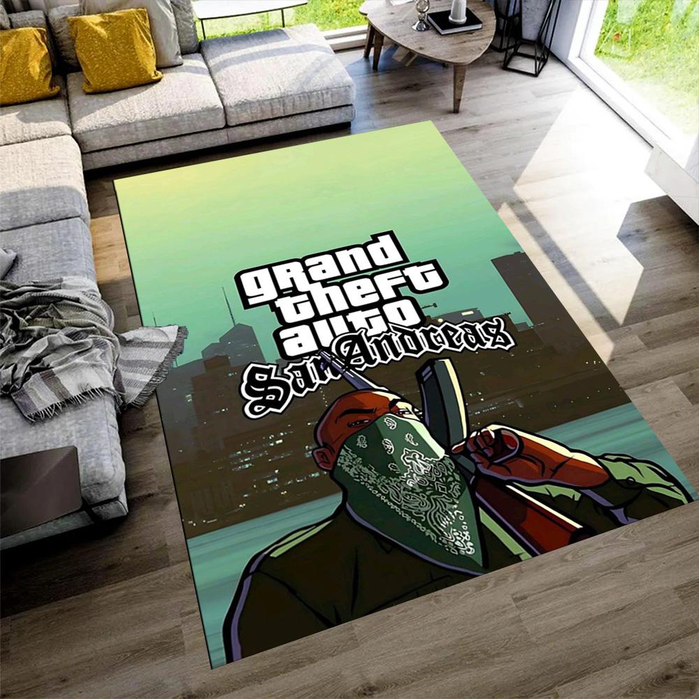 Grand Theft Auto Floor Rug Office Rug Perfect for Hallway Balcony Living Rooms Study room Anti-slip Rug Office home decor