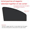 2 PCS Universal Car Sunshade Window 10 Magnetic Suction Heat Insulation Cloth Cover Side Sunshade Accessories for Vehicle Window