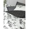 Parure de lit - 1 housse de couette 220 x 240 cm + 2 taies d'oreiller 60 x 60 cm - 100% coton renforcé - Anthracite