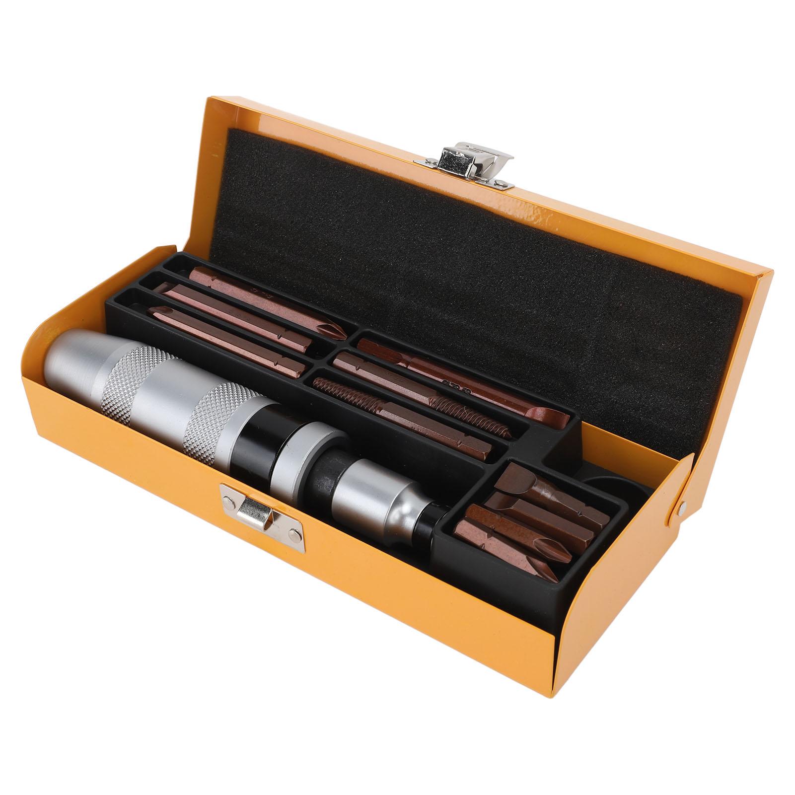 

12Pcs Impact Screwdriver Set Craftsman Kit CRV Home Tools with Handle Screw Extractor Storage Box