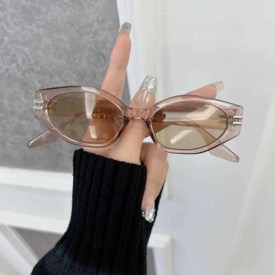 Casual Retro Cat Eye Sunglasses Women Men Vintage Square Female Male Glasses Small Frame Fashion