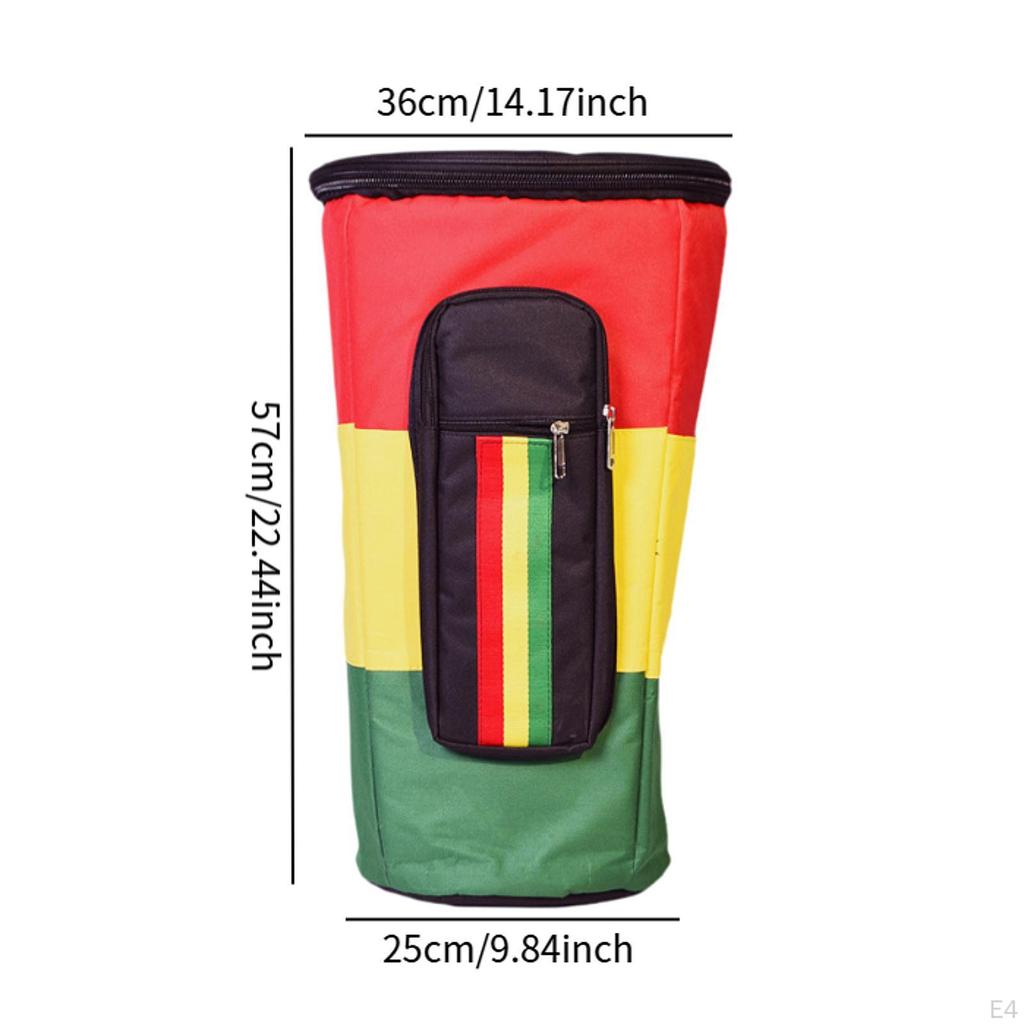 Adjustable Strap Djembe Carrying Case for African Drums, Sturdy Construction