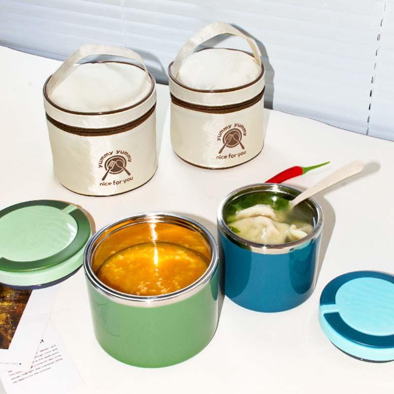 Insulated Lunch Box Student Stainless Steel Food-grade Portable Lunch Box BucketLarge-capacity Lunch Box