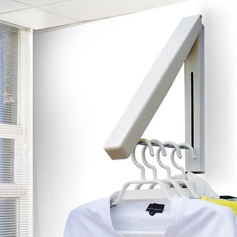 Folding Clothes Hanger Space Saving Clothes Rack Invisible Clothes Storage Hanging Rack For Laundry Room Bathroom