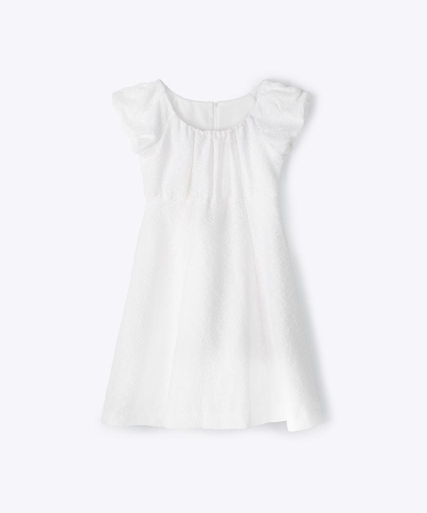 320 Showroom Livia Mini Puff Sleeve Vintage Dress White