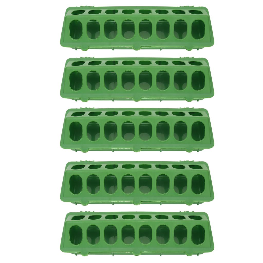 5Set Bird Feeding Trough Thicken Birdcage Hanging Feeder Bowl Box Feeding AccessoryGreen