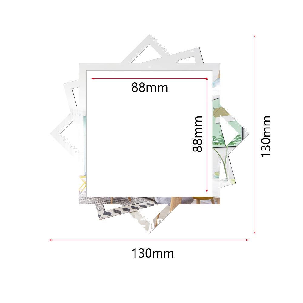 Acrylspiegel Quadrat Schalteraufkleber: Reflektierende Wanddekoration für Wohnzimmer & Schlafzimmer