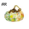 Pumpkin Ornament Mini Hand Blown Glass Ornament, Collectible Thanksgiving Halloween Decoration Faux Crystal Hanging for Fall, Harvest Unique Gift