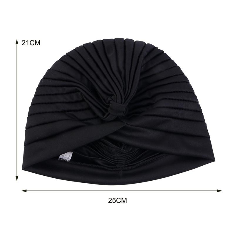 Stretchy Knot Twist Turban Bandanas Women Headscarf Bonnet Muslim Hijab Indian Hats Female Chemo Cap Adult Solid Color Head Wrap