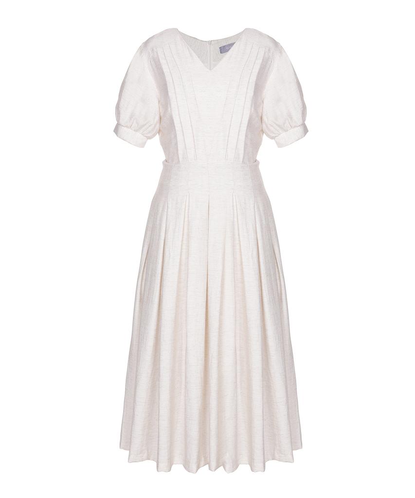 ADAUL Voluminous V-Neck Dress - 2 Colors