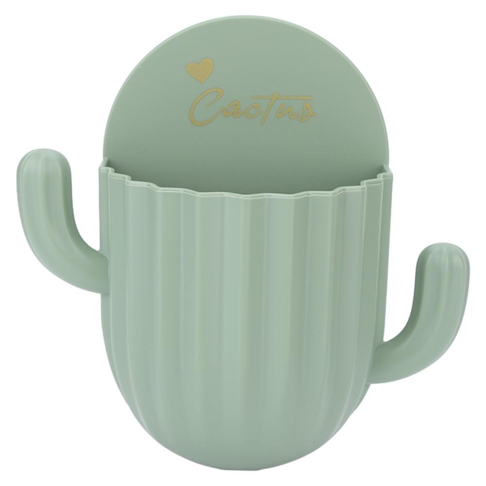 Cactus Shape Toothbrush Storage Rack Wall Mounted Bathroom Organizer Shelf  For Home