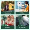3-Speed Portable Mini Fan Desktop Retractable Electric Fan With USB Charging Small Folding Fan Camping Fan