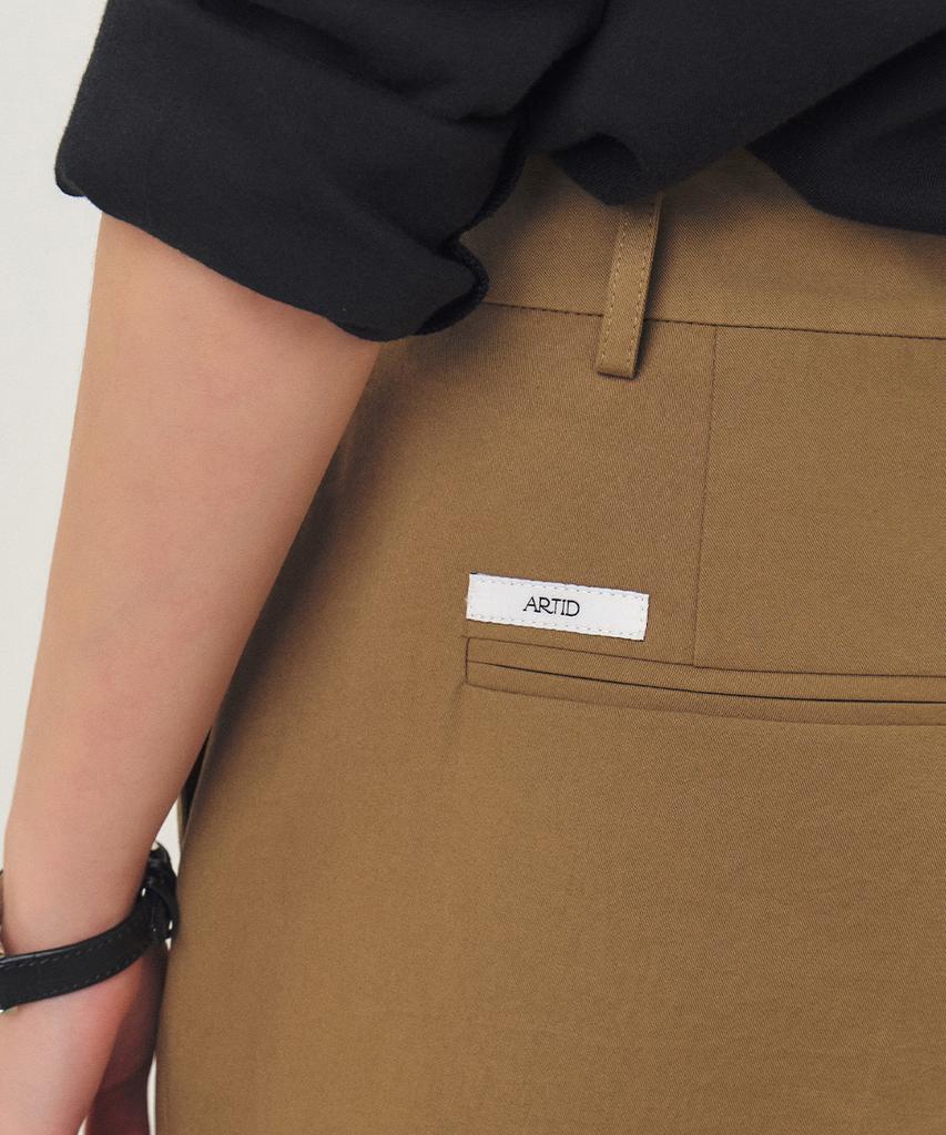 ARTID Turn-Up Straight Pants_Beige