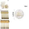 Elegantes Gold gepunktetes Stamping Happy Birthday Party Deko Zubehör Einweggeschirr Set