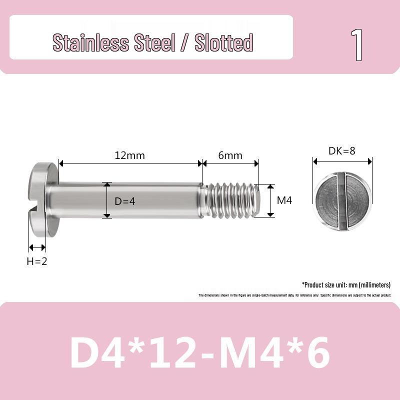 M3M4 Stainless Steel Slotted Set Screw & Half-Threaded Rod