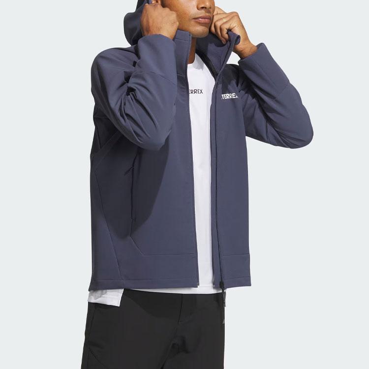 Adidas Wind.Rdy Softshell Hooded Jacket Men Jacket Dark-Blue IP0737