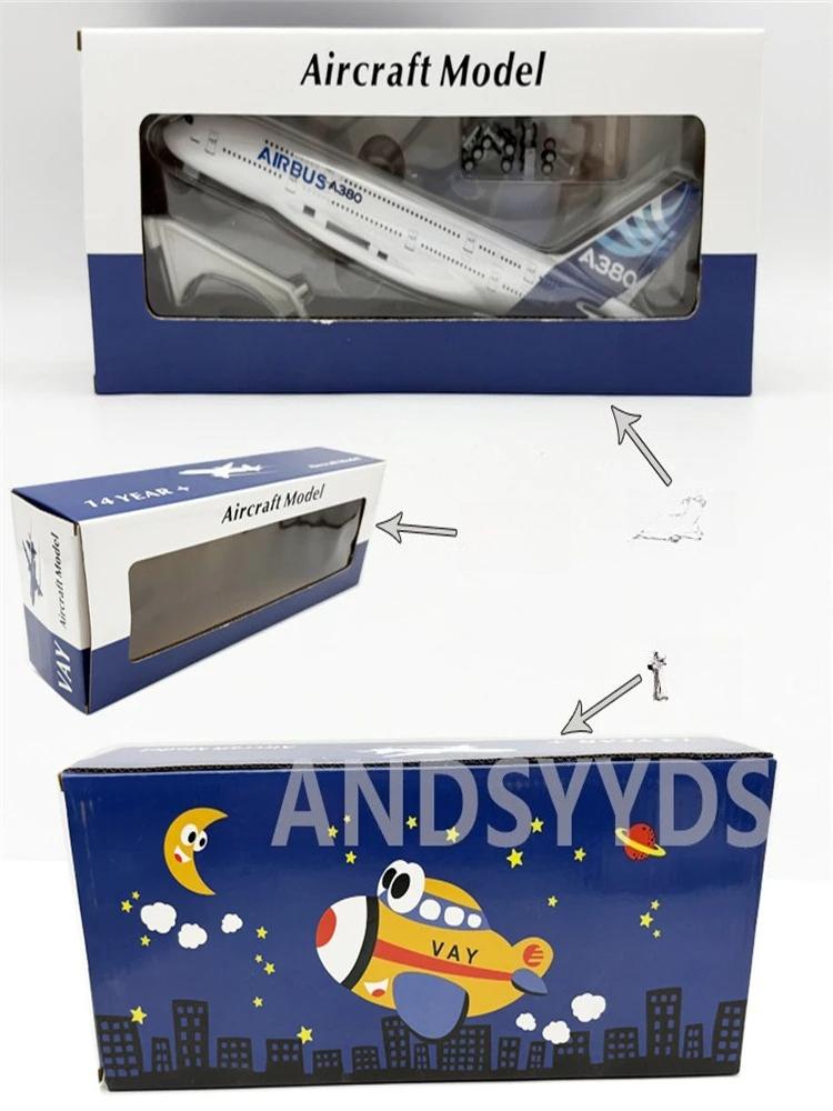 1/240 Scale Display 380 Prototype Airlines Airbus 30CM Souvenir A380 Kid Toy Resin Replica with Wheels Airplane Model Collection
