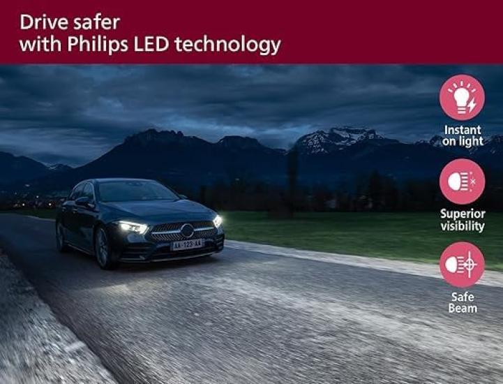 Philips H8 H9 H16 LED fog lamps with new vehicle inspections and low beam vehicle 6000K Automotive bulbs Same size as halogen bulbs Easy to install