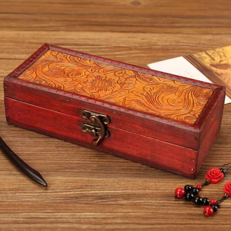 Wooden Classical Hairpin Box Storage Organizer Creative Gifts and Decorative Props
